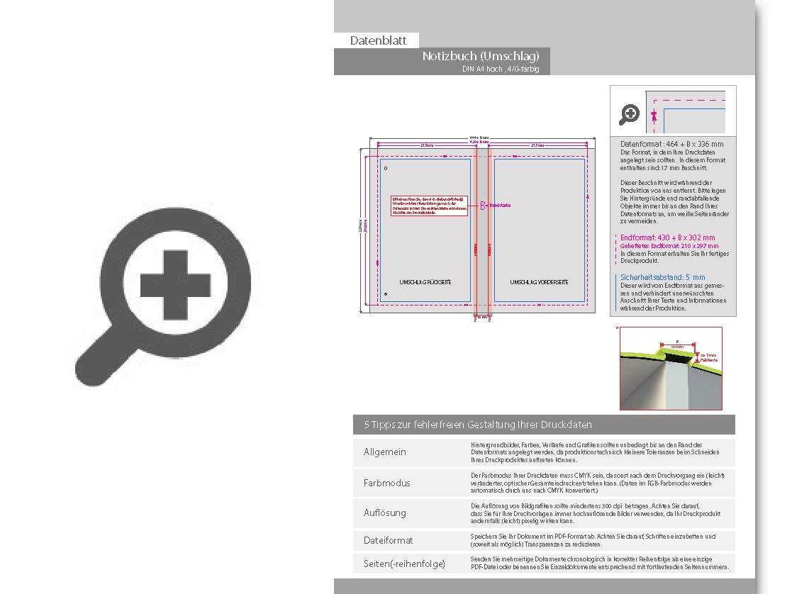 Product Bild notizbuch_din_a4_hoch__umschlag__hardcover_4_0-farbig__inhalt__128_karierte_inhaltsseiten_inkl__abrissperforation_(1_cm_vom_bund)