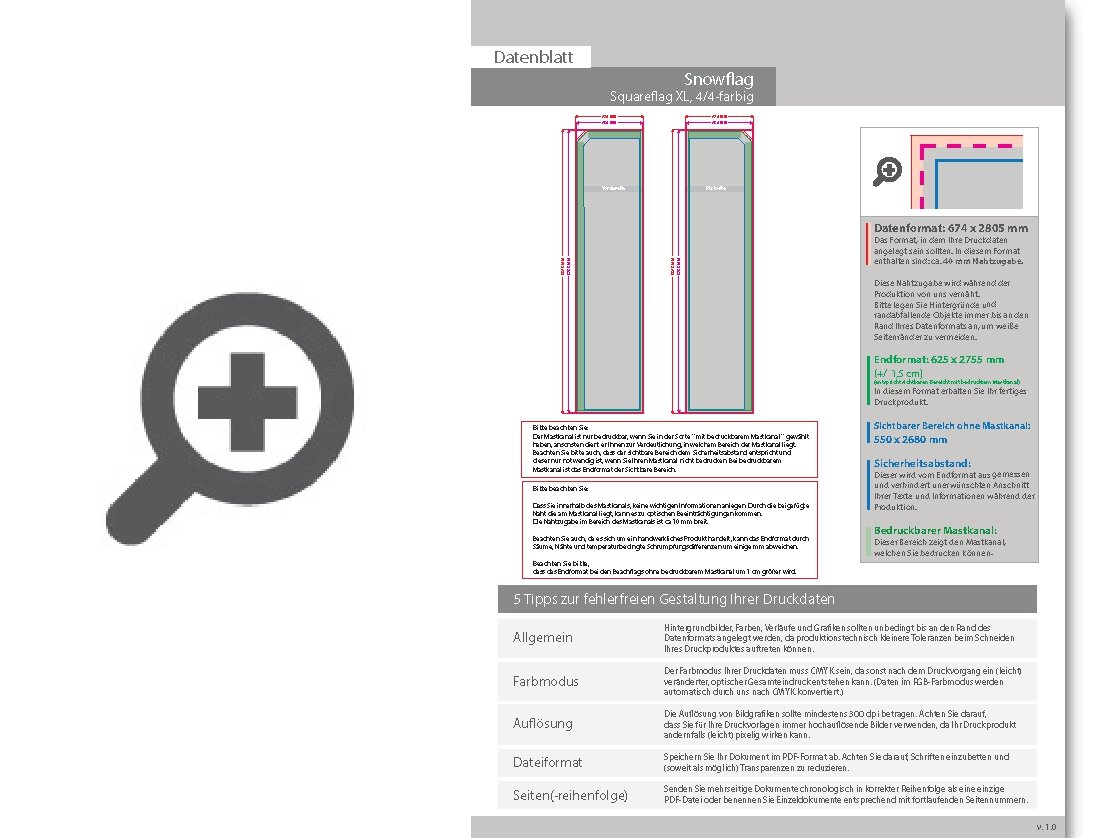 Product Bild snowflag_premium-square_xl__4_4-farbig_bedruckt_inkl__gest__nge_und_bodend__bel