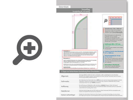 Product Bild snowflag_premium-straight_medium__4_0-farbig_bedruckt_inkl__gest__nge_und_kreuzfu__+wassertank