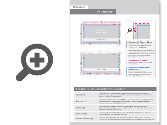 Product Bild visitenkarten_quer_5_5_farbig_90_x_50_mm_mit_beidseitig_partieller_uv-lackierung___beidseitig_bedruckt_(cmyk_4-farbig_+_1_silber-sonderfarbe)