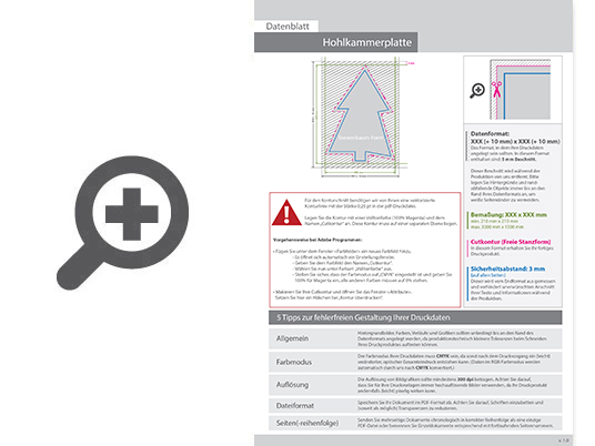 Product Bild wahlplakat_auf_hohlkammerplatte_in_tannenbaum-form_konturgefr__st___einseitig_4_0-farbig_bedruckt